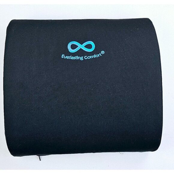 Everlasting Comfort Orthopedic Black Seat Cushion Memory Foam Tailbone Back Pain - Picture 1 of 7